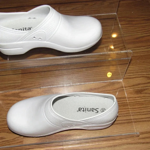 SANITA Aero-Motion White Round Toe Clogs Sz EU 38 - Picture 1 of 6